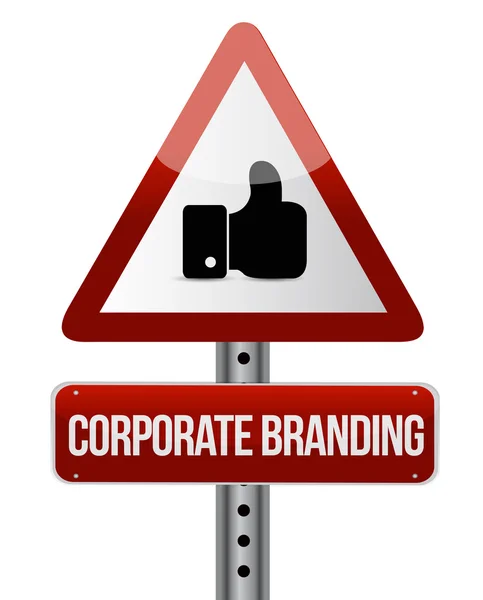 Corporate Branding Varning tecken koncept — Stockfoto