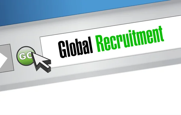 Global Recruitment web sign concept — Stock Photo, Image