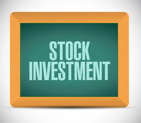 Conceito de placa de investimento de ações — Fotografia de Stock