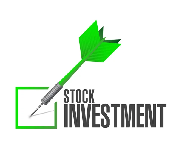 Stock Investment check fléchettes signe concept — Photo