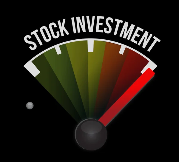 Stock Investment meter sign concept — Stock Photo, Image