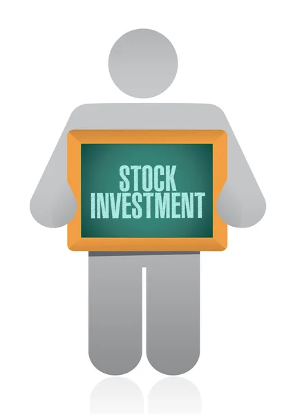 Akcií investiční holding koncept znamení — Stock fotografie