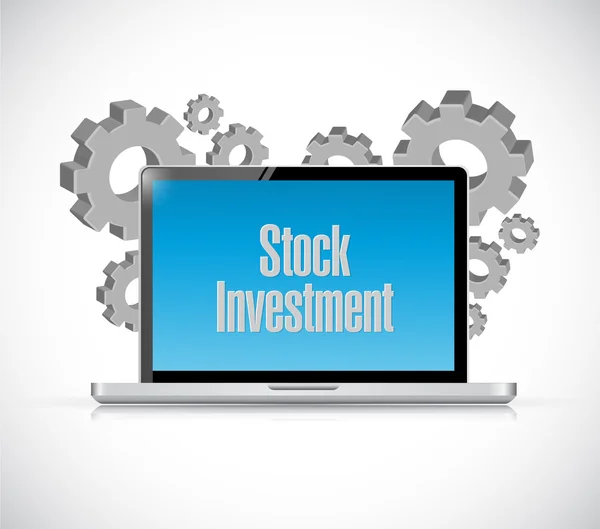 Stock Investment tech computer segno concetto — Foto Stock