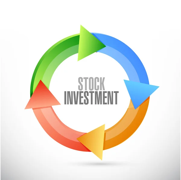 Stock Investment cycle sign concept — Stock Photo, Image