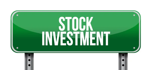 Stock Investment road sign concept — Stock Photo, Image