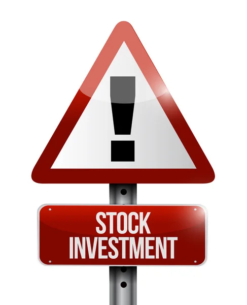 Stock Concept de signe d'avertissement d'investissement — Photo