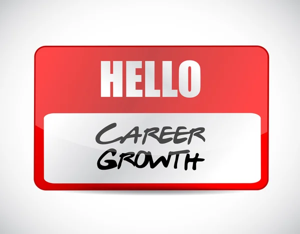 Career Growth name tag sign concept — Stock Photo, Image