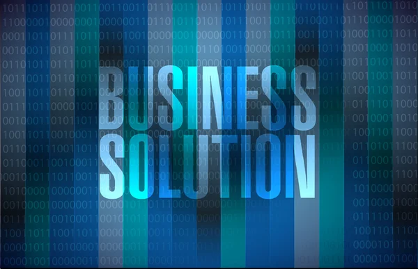 Business-Lösung Nachricht binäre Zeichen Konzept — Stockfoto