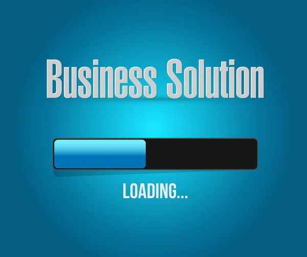 Business Solution loading bar sign concept — Stock Photo, Image