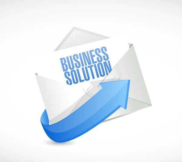 Business Solution concetto di cartello postale — Foto Stock