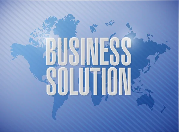 Business Solution world map sign concept — Stock Photo, Image