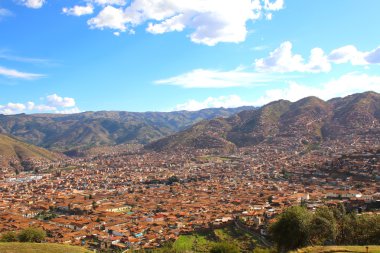 Cuzco, Peru. Saqsaywaman görünümünden Skyline