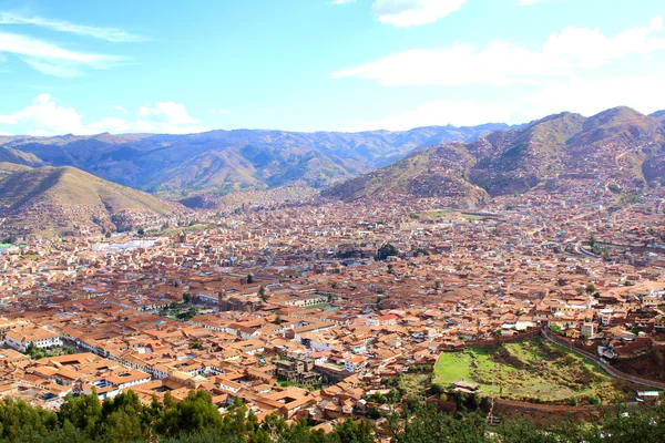 Cuzco, Peru. Vista panorâmica de Saqsaywaman — Fotografia de Stock