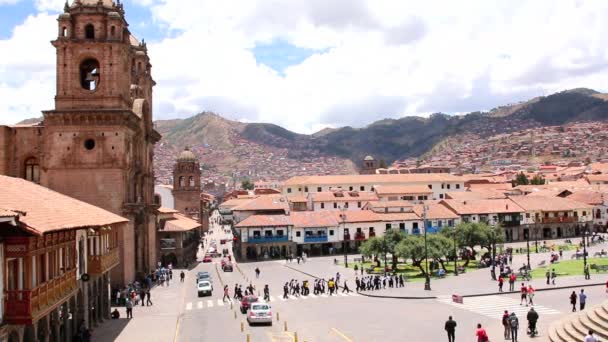 Площі Плаза де Армас в Куско, Перу — стокове відео