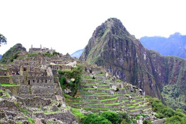Machu Picchu panorama genel bakış. Peru
