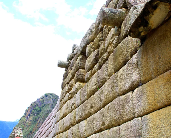 Machu Pichu ősi romok. Részletek. — Stock Fotó