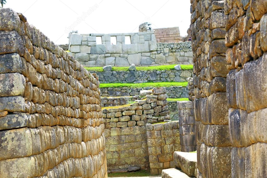 crafted stonework at Machu Picchu, Peru