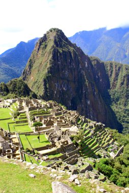 Gizemli şehir Machu Picchu, Peru.