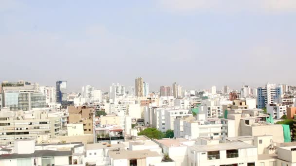 Miraflores, Lima, Peru. Time Lapse. edifícios — Vídeo de Stock