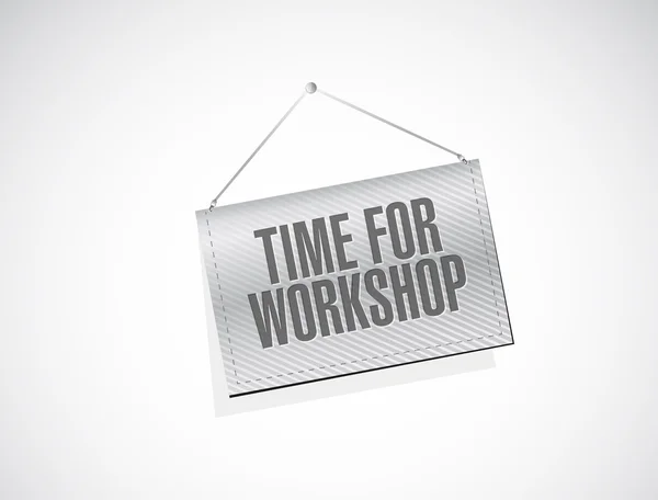 Time for workshop banner sign concept — Stock Photo, Image