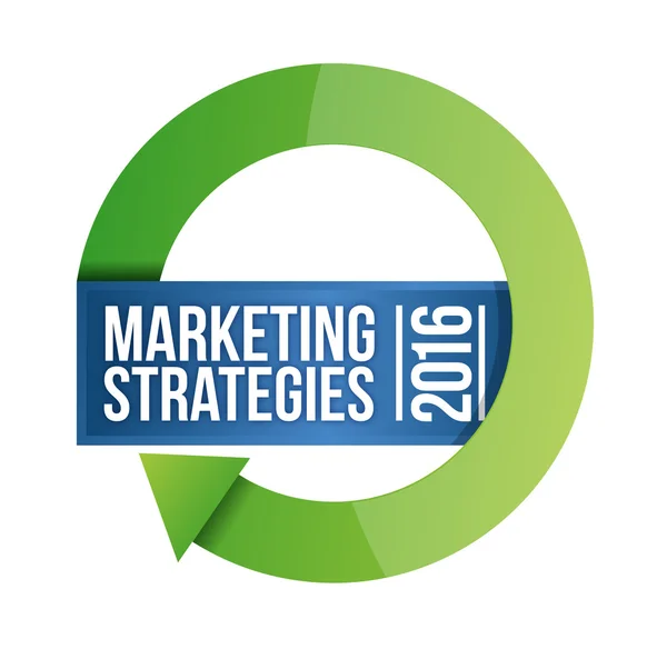 Marketing strategies 2016 cycle — Stock Photo, Image