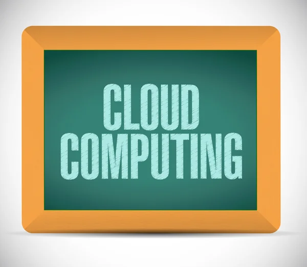 Cloud computing styrelsen tecken illustration — Stockfoto