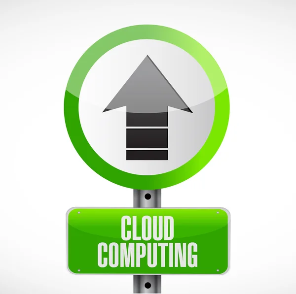 Cloud Computing Verkehrszeichen Illustration — Stockfoto