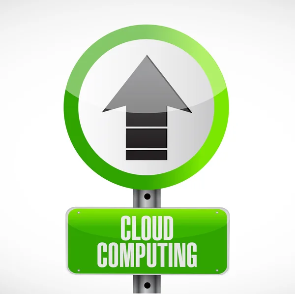 Cloud computing road sign illustration — Stock Photo, Image