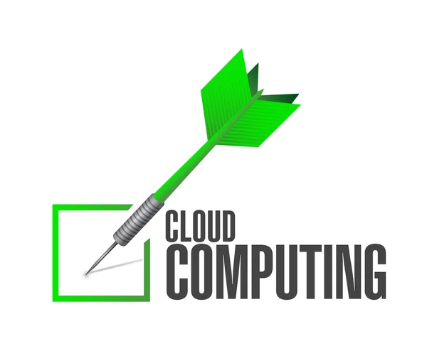 Segno segno di segno di segno di controllo cloud computing — Foto Stock