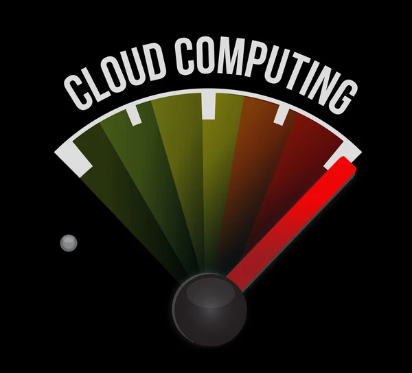 Cloud computing meter skylt — Stockfoto