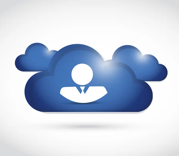 Illustrazione dei servizi aziendali di cloud computing — Foto Stock