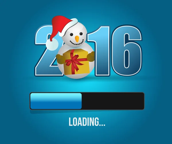 2016 waiting for christmas illustration design — Stock Photo, Image