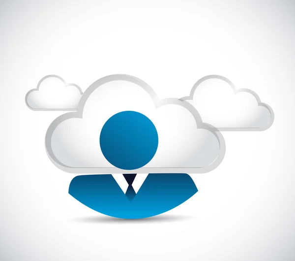 Σύννεφο υπολογιστών εικονογράφηση υπηρεσία επιχειρήσεων — Φωτογραφία Αρχείου