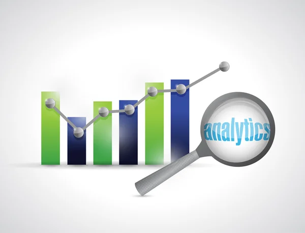 Business graph analytics illustration design — Stock Photo, Image