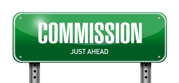 Komisyon yol işareti illüstrasyon tasarımı — Stok fotoğraf