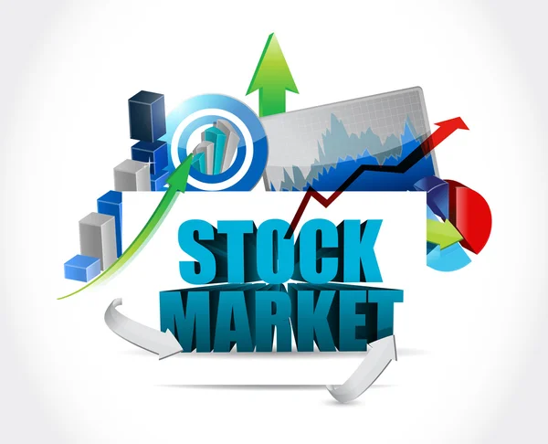 Stock market business tools illustration — Stock Photo, Image