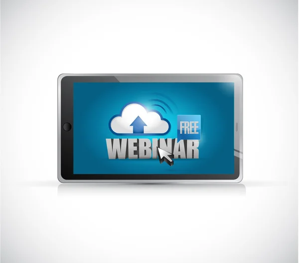 Libero webinar tablet elettronica illustrazione — Foto Stock