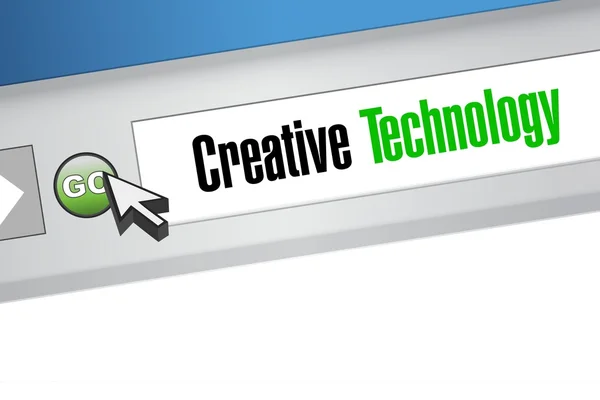 Koncepcja kreatywnych technologii online znak — Zdjęcie stockowe