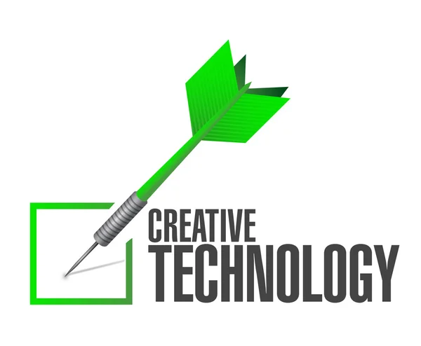 Kreative Technologie Check Dart Sign Konzept — Stockfoto