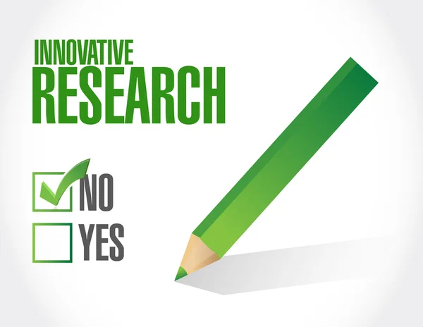 Sin concepto de signo de aprobación de investigación innovadora —  Fotos de Stock