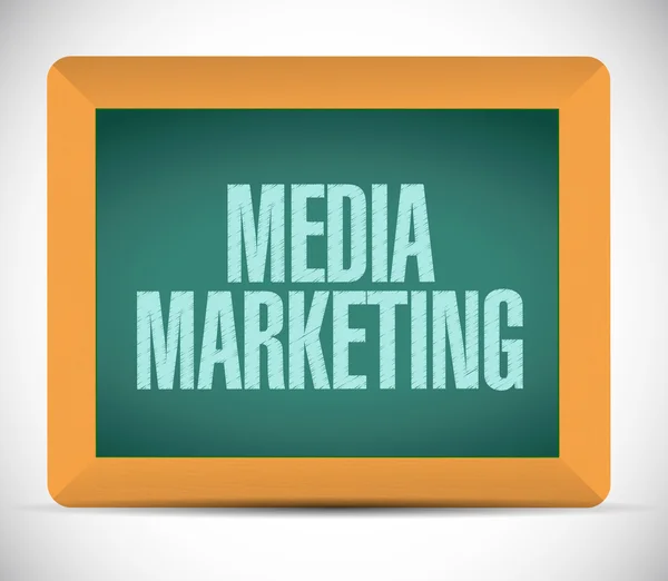 Media Marketing board tecken koncept — Stockfoto