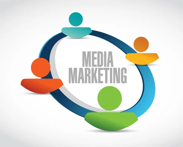 Media Marketing gente conexión signo concepto — Foto de Stock