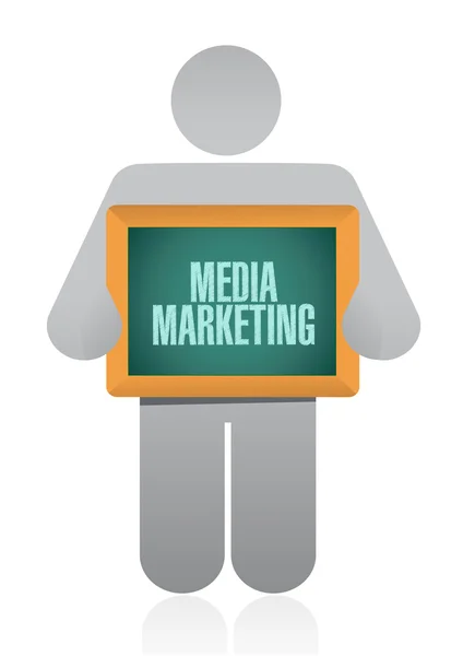 Media Marketing board sign concept — Stock Photo, Image