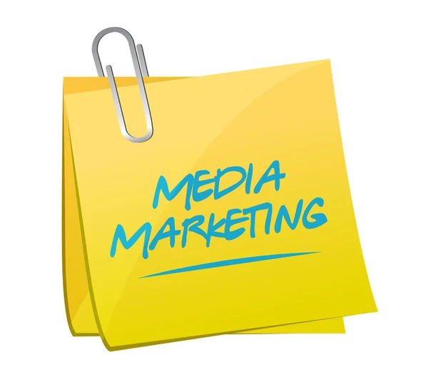Media Marketing memo post sign concept — Stock Photo, Image