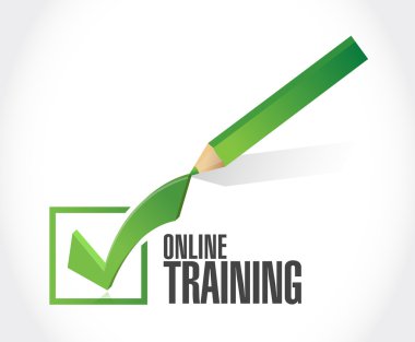 Online Eğitim onay işareti işareti kavramı