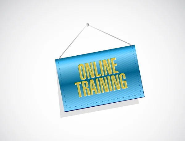 On line Training banner teken concept — Stockfoto