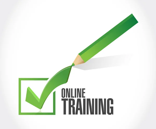 Online Training check mark sign concept — Stock Photo, Image
