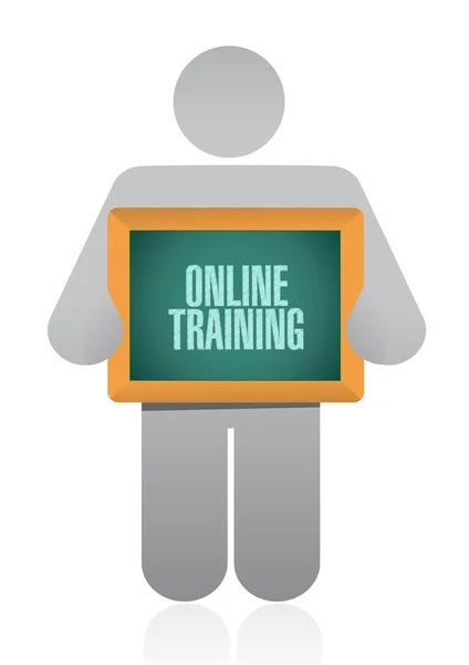 On line Training bestuur teken concept — Stockfoto