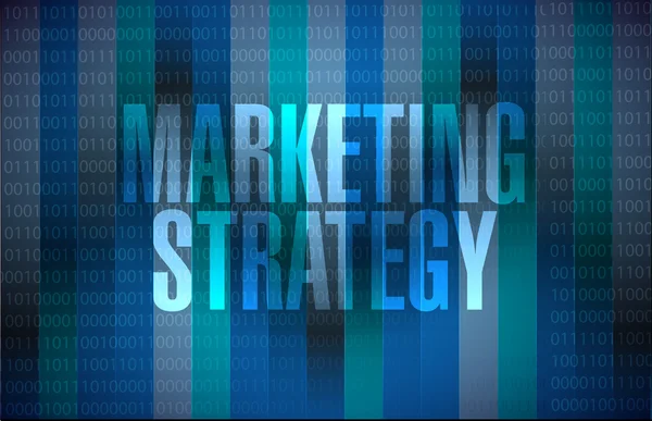 Marketing strategy binary sign concept — Stock Photo, Image