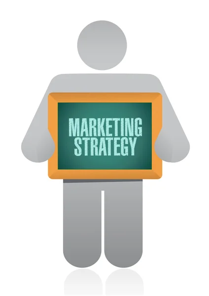 Marketing strategy board sign concept — Stock Photo, Image